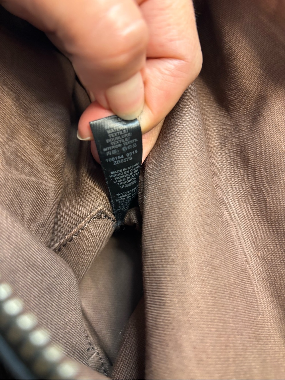 Fossil Dawson Fold-Over Genuine Leather Convertible Tote Crossbody Bag in Brown - Picture 12 of 12